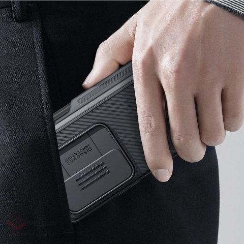 Nillkin CamShield Pro Case (suit) etui Samsung Galaxy Z Fold 4 pokrowiec z osłoną na aparat podstawka niebieskie