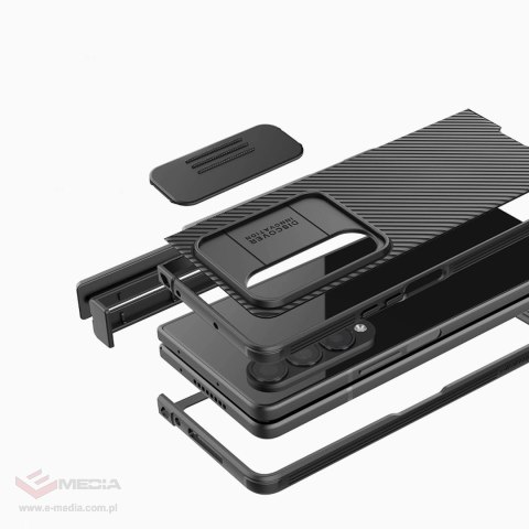 Nillkin CamShield Pro Case (suit) etui Samsung Galaxy Z Fold 4 pokrowiec z osłoną na aparat podstawka niebieskie