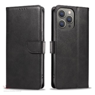 Etui Leather Book Case na iPhone 16 Pro - czarne