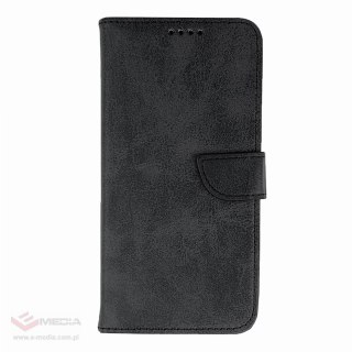 Etui Leather Book Case na iPhone 16 - czarne