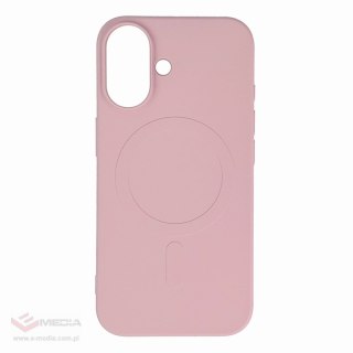 Etui Liquid Silicone Case MagSafe na iPhone 16 Plus - jasnoróżowe