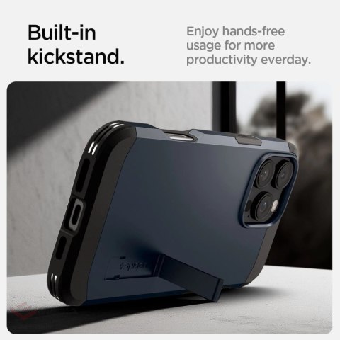 Etui Spigen Tough Armor MagSafe z podstawką na iPhone 16 Pro - ciemnoszare