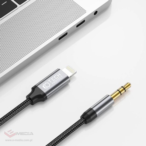 Kabel Tech-Protect UltraBoost audio Lightning / mini jack 3.5mm 1m - czarny