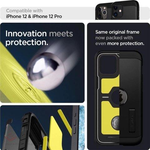 Etui Spigen Tough Armor na iPhone 12 / iPhone 12 Pro - czarne