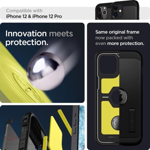 Etui Spigen Tough Armor na iPhone 12 / iPhone 12 Pro - czarne