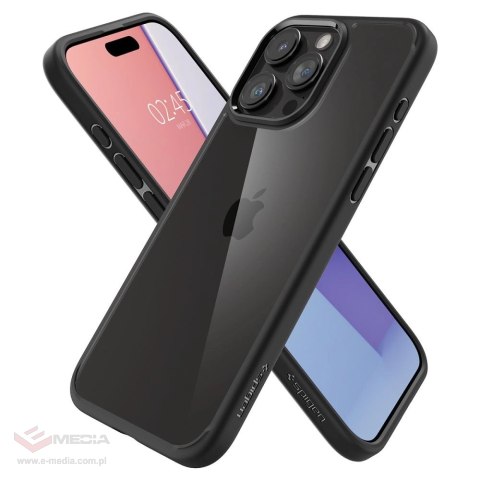 Etui Spigen Ultra Hybrid na iPhone 15 Pro - czarny mat