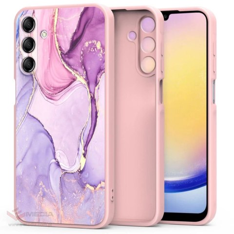 Etui Tech-Protect Mood na Samsung Galaxy A25 5G - różowy marmur