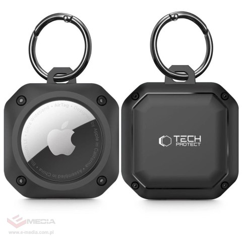 Etui Tech-Protect Rough Pro na Apple AirTag z kółkiem - czarne