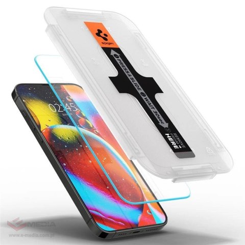 Szkło hartowane Spigen Glas.tR EZ Fit Privacy na iPhone 13 Pro Max - 2 szt.