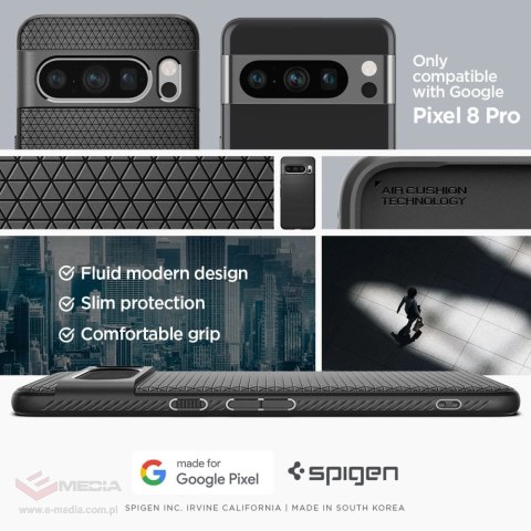 Etui Spigen Liquid Air na Google Pixel 8 Pro - czarny mat