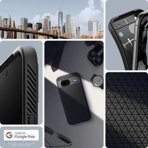 Etui Spigen Liquid Air na Google Pixel 8A - czarny mat