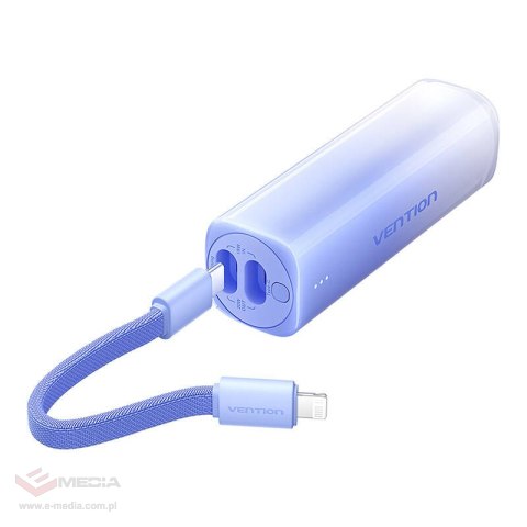 Powerbank 5000mAh Vention FHWL0 20W + kabel USB-C do lightning (niebieski)