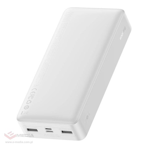 Powerbank Baseus Bipow 20000mAh, 2xUSB, USB-C, 15W (biały)