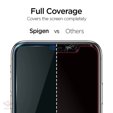 Szkło hartowane Spigen ALM Glass FC na iPhone 11 / XR - czarne