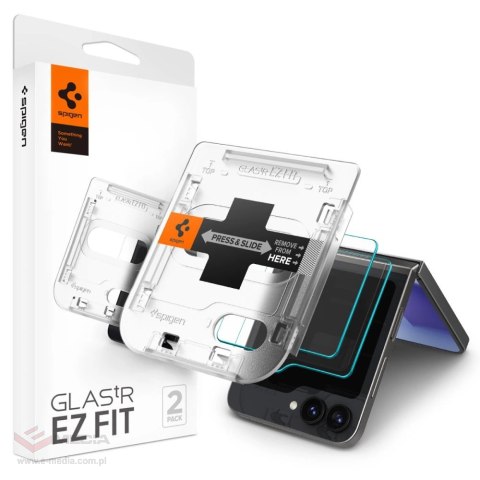 Szkło hartowane Spigen Glas.tR EZ Fit na Samsung Galaxy Z Flip 6 - 2 szt.