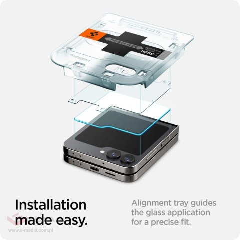 Szkło hartowane Spigen Glas.tR EZ Fit na Samsung Galaxy Z Flip 6 - 2 szt.