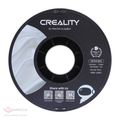 Filament CR-Silk PLA Creality (Srebrny)