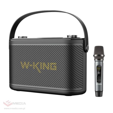 Głośnik bezprzewodowy Bluetooth W-KING H10 S 80W + mikrofon (czarny)