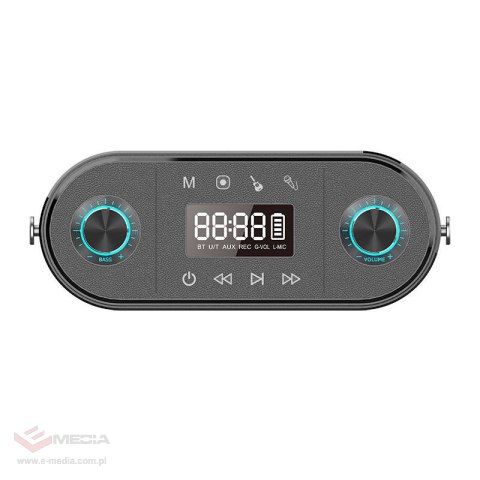 Głośnik bezprzewodowy Bluetooth W-KING H10 S 80W + mikrofon (czarny)