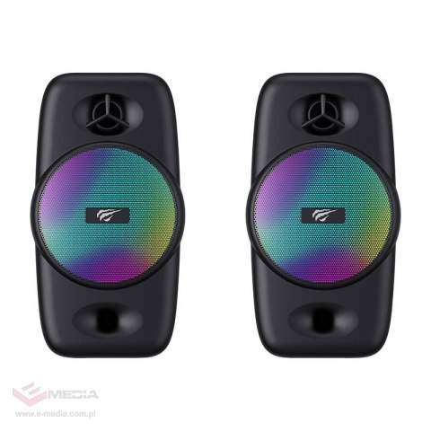 Głośniki komputerowe 2.0 Havit SK213 Bluetooth RGB