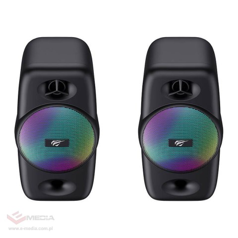 Głośniki komputerowe 2.0 Havit SK213 Bluetooth RGB