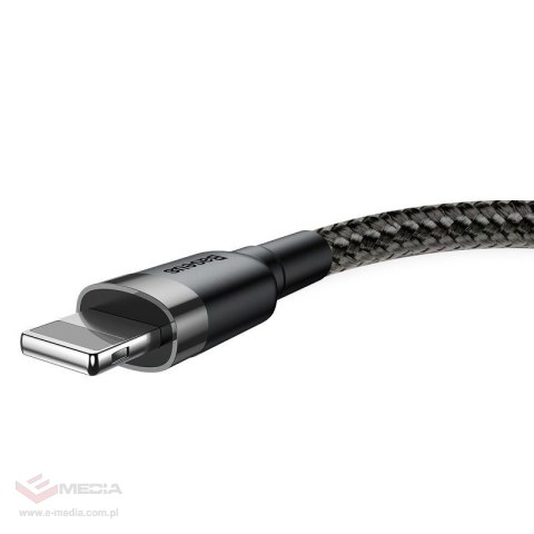 Kabel Lightning USB Baseus Cafule 1,5A 2m (szaro-czarny)