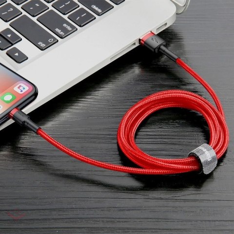 Kabel Lightning USB Baseus Cafule 2A 3m (czerwony)