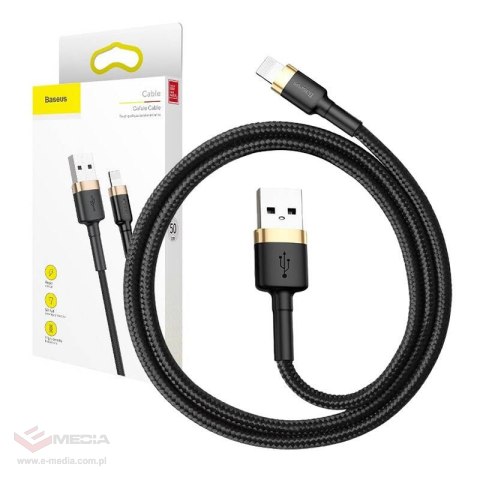 Kabel BASEUS Cafule USB-A-Lightning 2m (złoto-czarny)