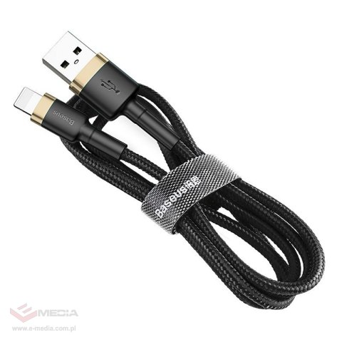 Kabel USB Lightning Baseus Cafule 2A 3m (złoto-czarny)