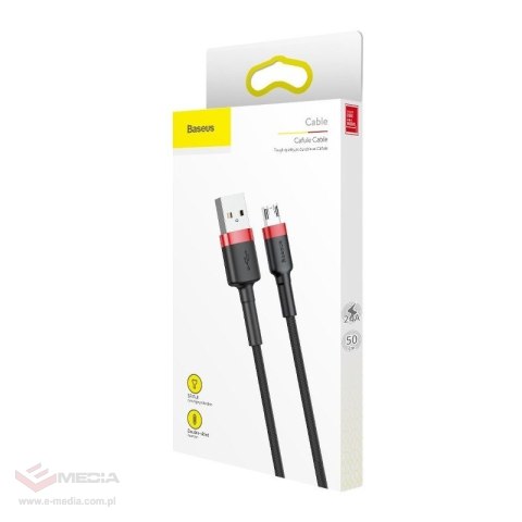 Kabel USB do Micro USB Baseus Cafule 1.5A 2m (czerwono-czarny)
