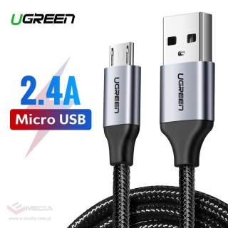 Kabel USB do Micro USB UGREEN US290 QC 3.0 2.4A 2m (czarny)