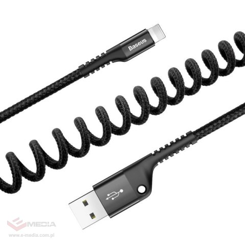 Kabel sprężynowy Lightning Baseus Spring 1m 2A (czarny)