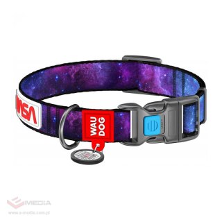 Obroża nylonowa z kodem QR dla psa Waudog "NASA21", rozmiar M, szer. 20 mm