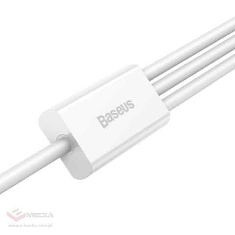 Kabel USB 3w1 Baseus Superior Series, USB do micro USB / USB-C / Lightning, 3.5A, 1.5m (biały)