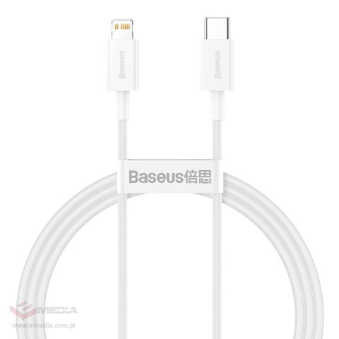 Kabel USB-C do Lightning Baseus Superior Series, 20W, PD, 1m (biały)