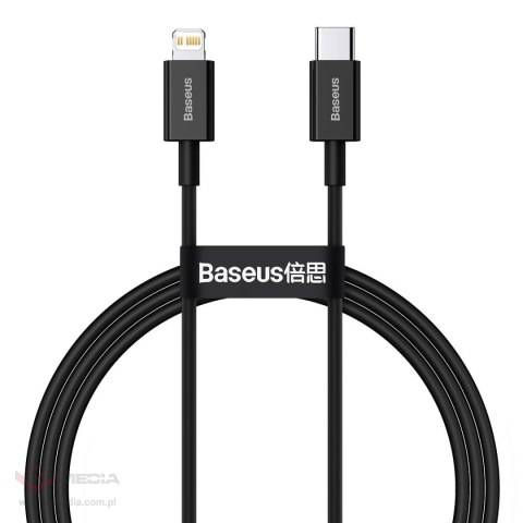 Kabel USB-C do Lightning Baseus Superior Series, 20W, PD, 1m (czarny)