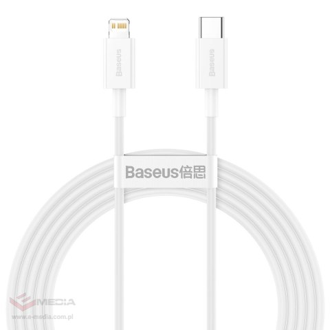 Kabel USB-C do Lightning Baseus Superior Series, 20W, PD, 2m (biały)