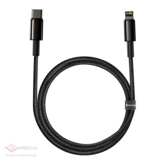 Kabel USB-C do Lightning Baseus Tungsten Gold, 20W, 5A, PD, 2m (czarny)