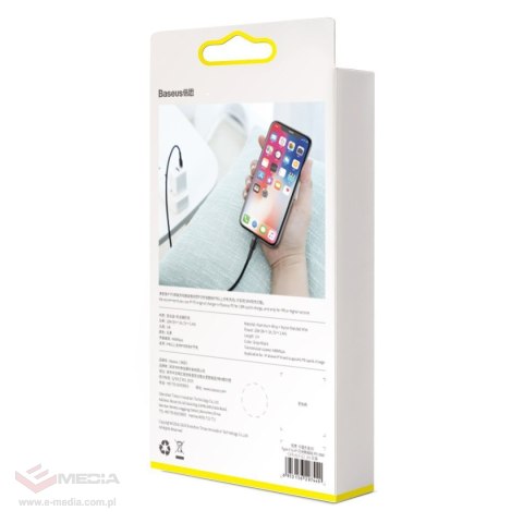 Kabel USB-C do Lightning PD Baseus Cafule, 18W, 1m (czarno-czerwony)