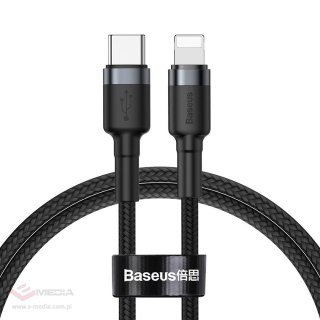Kabel USB-C do Lightning PD Baseus Cafule, 18W, 1m (czarno-szary)