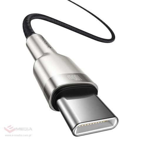 Kabel USB-C do USB-C Baseus Cafule, 100W, 2m (czarny)