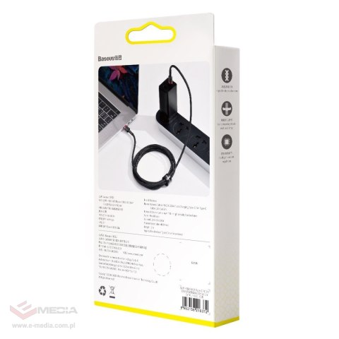 Kabel USB-C do USB-C Baseus Cafule, QC 3.0, PD 2.0, 100W, 5A, 2m (czerwono-czarny)