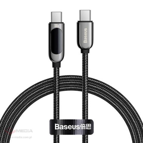 Kabel USB-C do USB-C Baseus Display, Power Delivery, 100W, 1m (czarny)