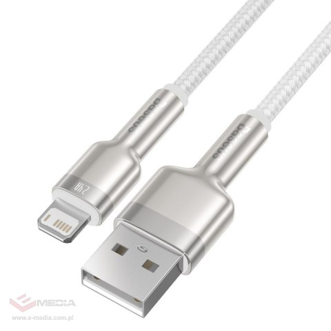 Kabel USB do Lightning Baseus Cafule, 2.4A, 1m (biały)