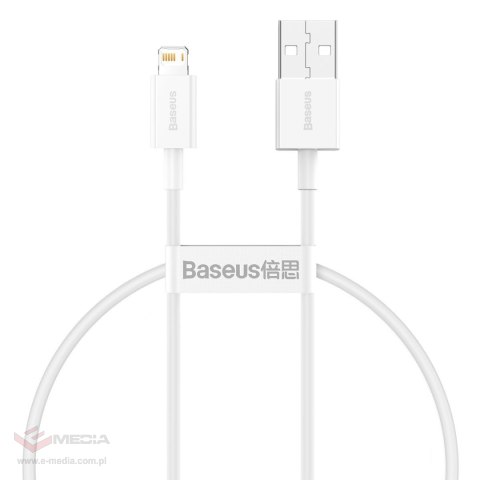 Kabel USB do Lightning Baseus Superior Series, 2.4A, 0.25m (biały)