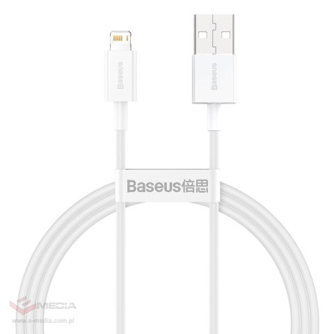 Kabel USB do Lightning Baseus Superior Series, 2.4A, 1m (biały)