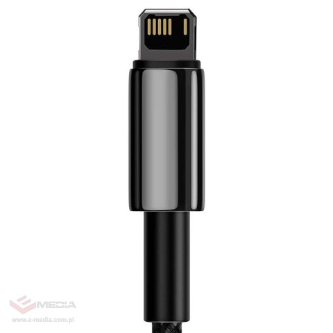 Kabel USB do Lightning Baseus Tungsten Gold, 2.4A, 1m (czarny)