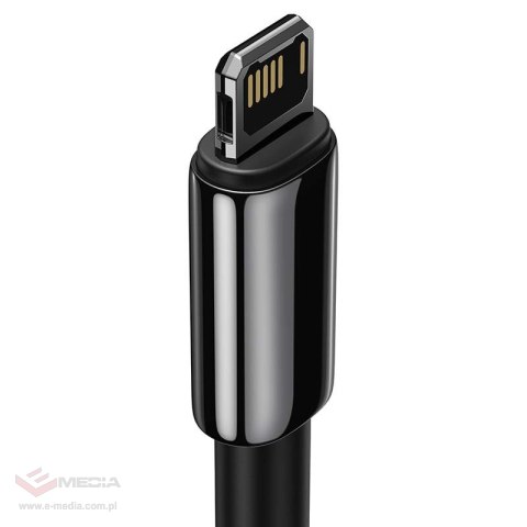 Kabel USB do Lightning Baseus Tungsten Gold, 2.4A, 2m (czarny)