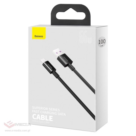 Kabel USB do USB-C Baseus Superior Series, 66W, 1m (czarny)