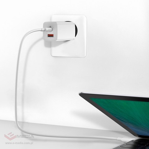 Ładowarka sieciowa Baseus GaN2 Lite, USB + USB-C, 65W, EU (biała)